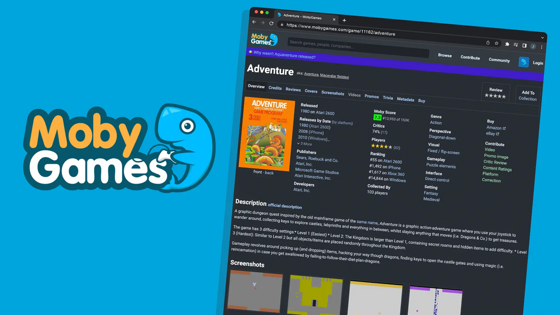 MobyGames gets a complete site rebuild