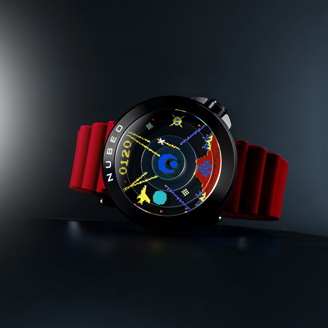 NUBEO x Atari Missile Command Ventana Automatic Watch Vector Red