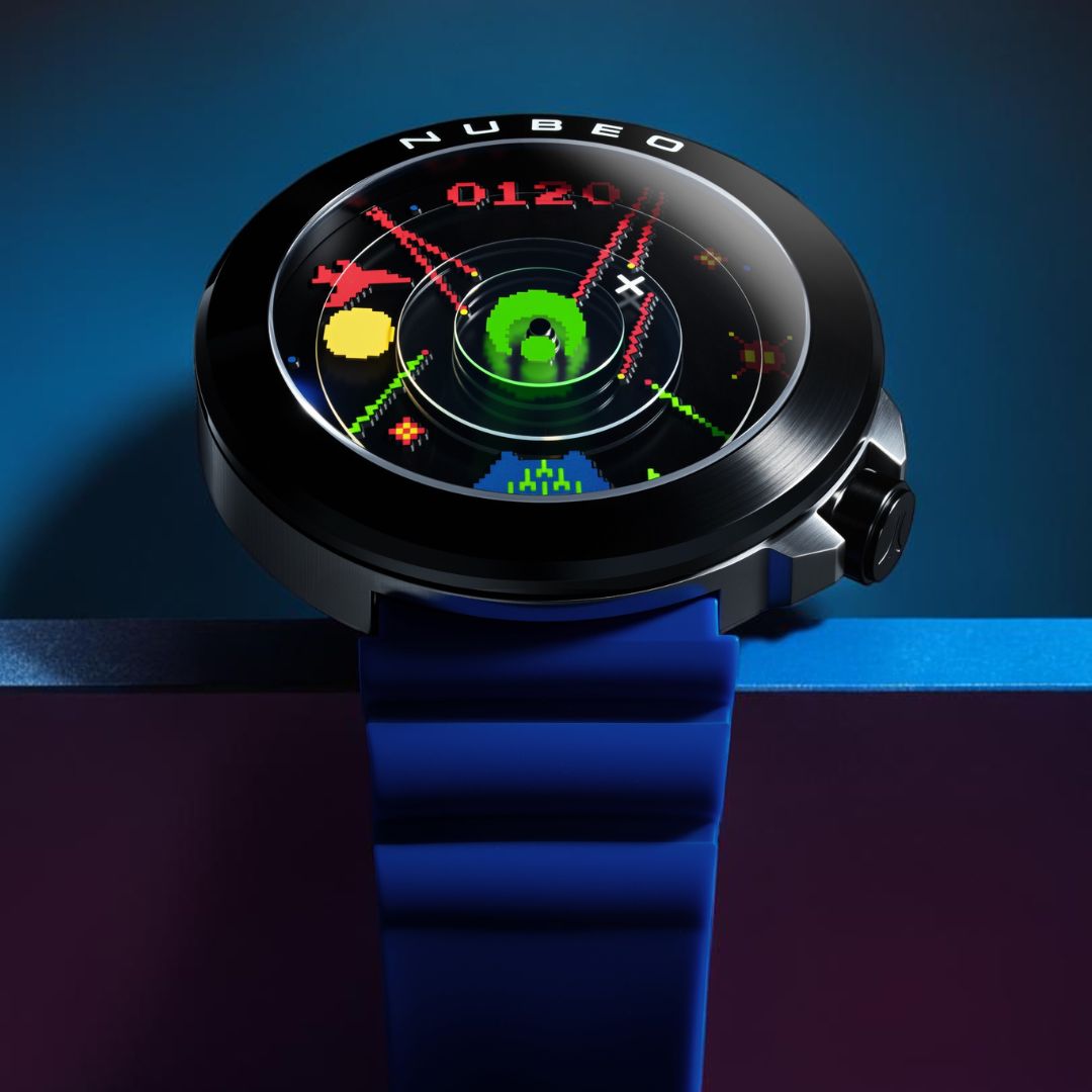 NUBEO x Atari Missile Command Ventana Automatic Watch Impact Blue