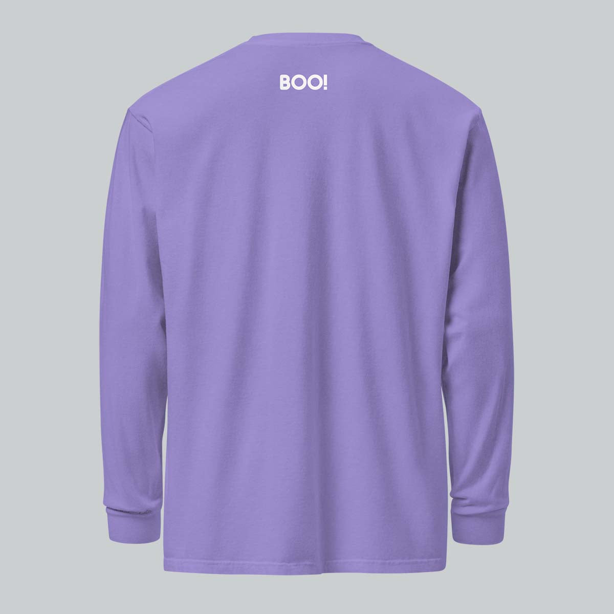 Boo! Long Sleeve Ghost Tee in Violet