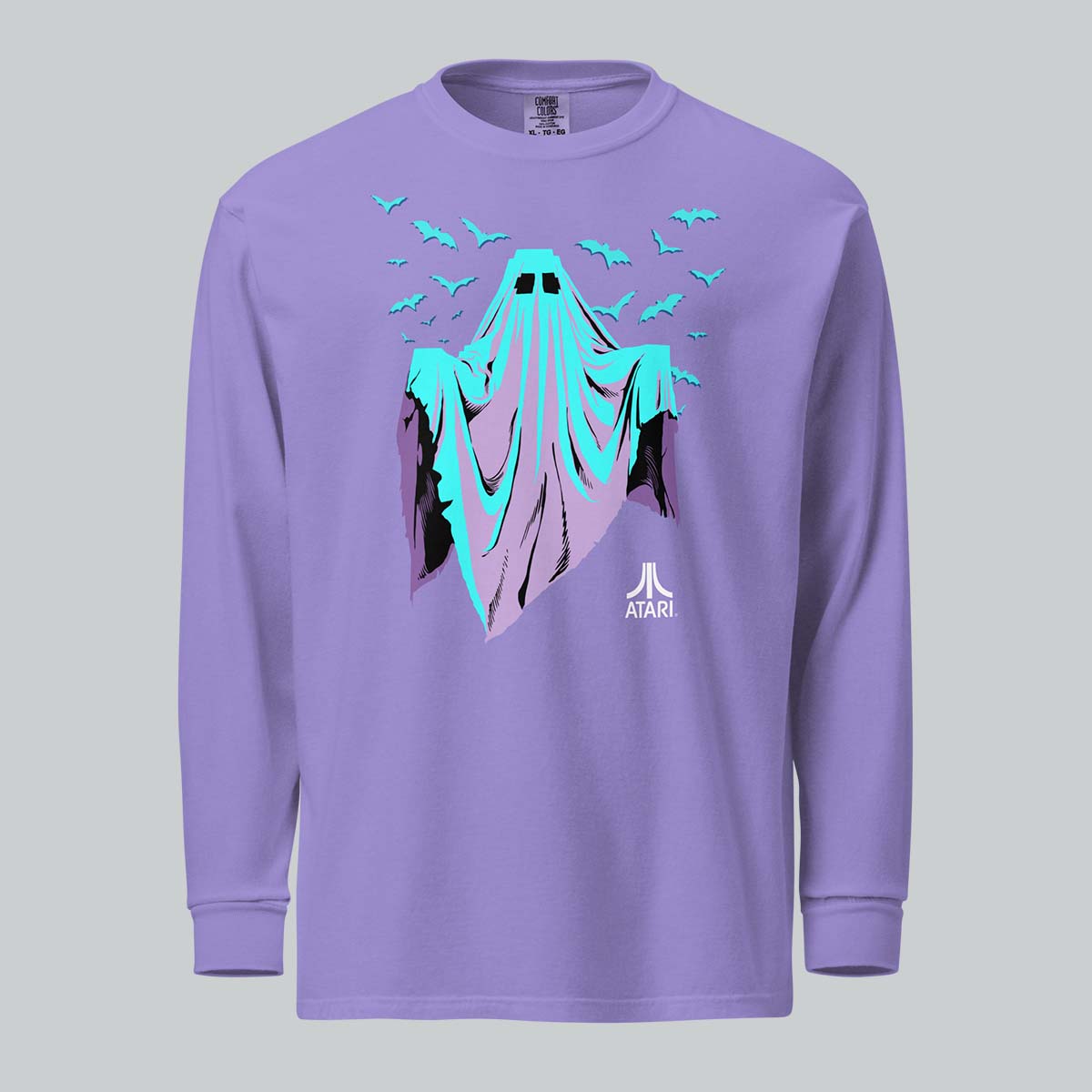 Boo! Long Sleeve Ghost Tee in Violet