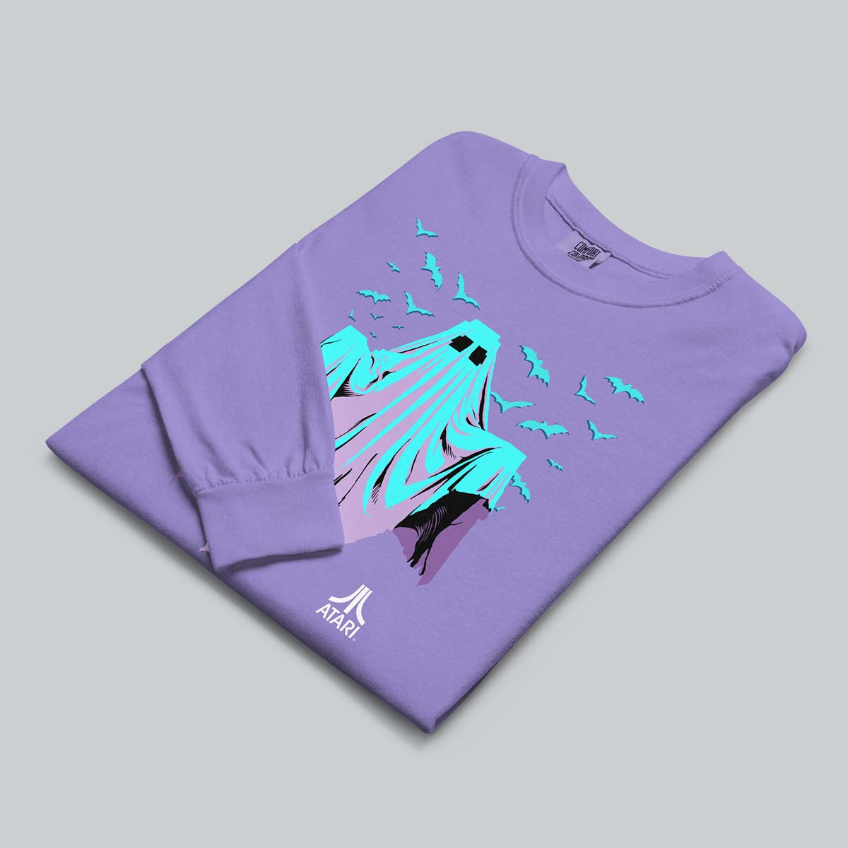 Boo! Long Sleeve Ghost Tee in Violet