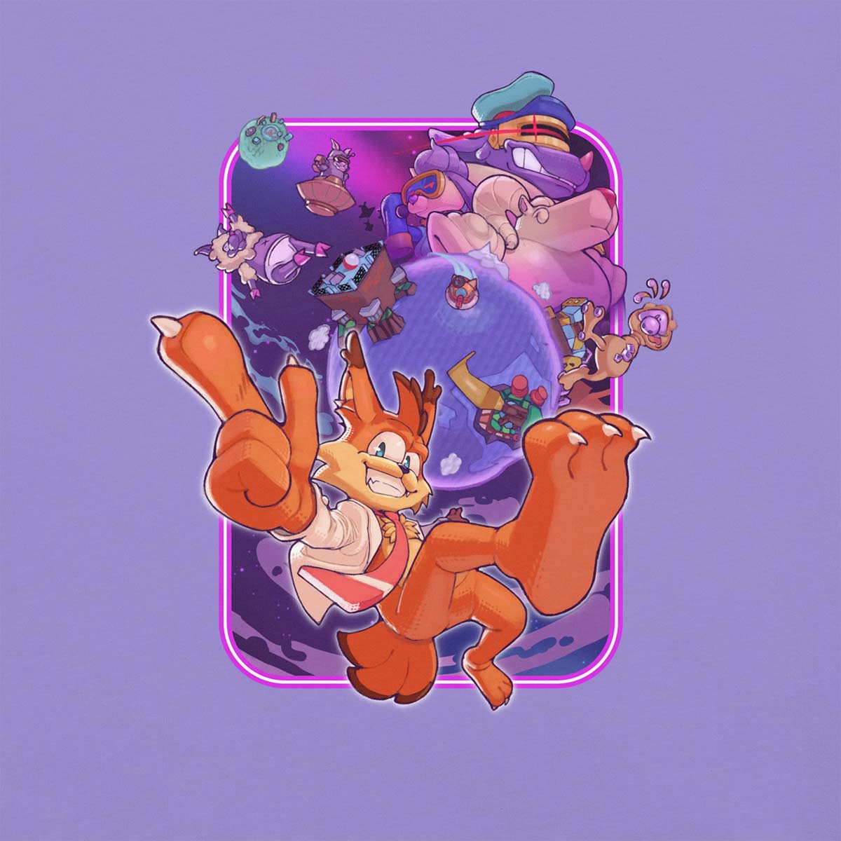 Bubsy 4D Tee