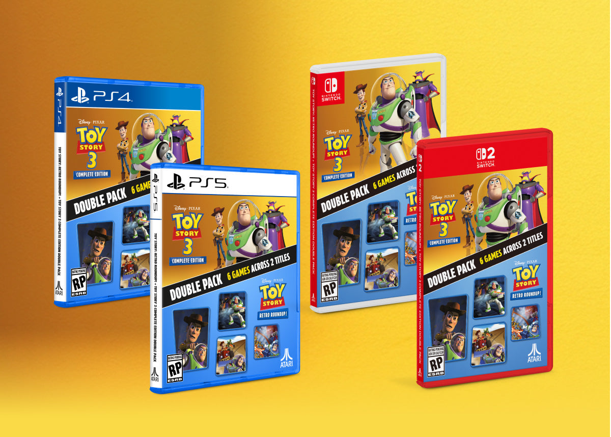 Toy Story: Retro Roundup! + Toy Story 3 Complete Edition Double Pack — Atari game cover art