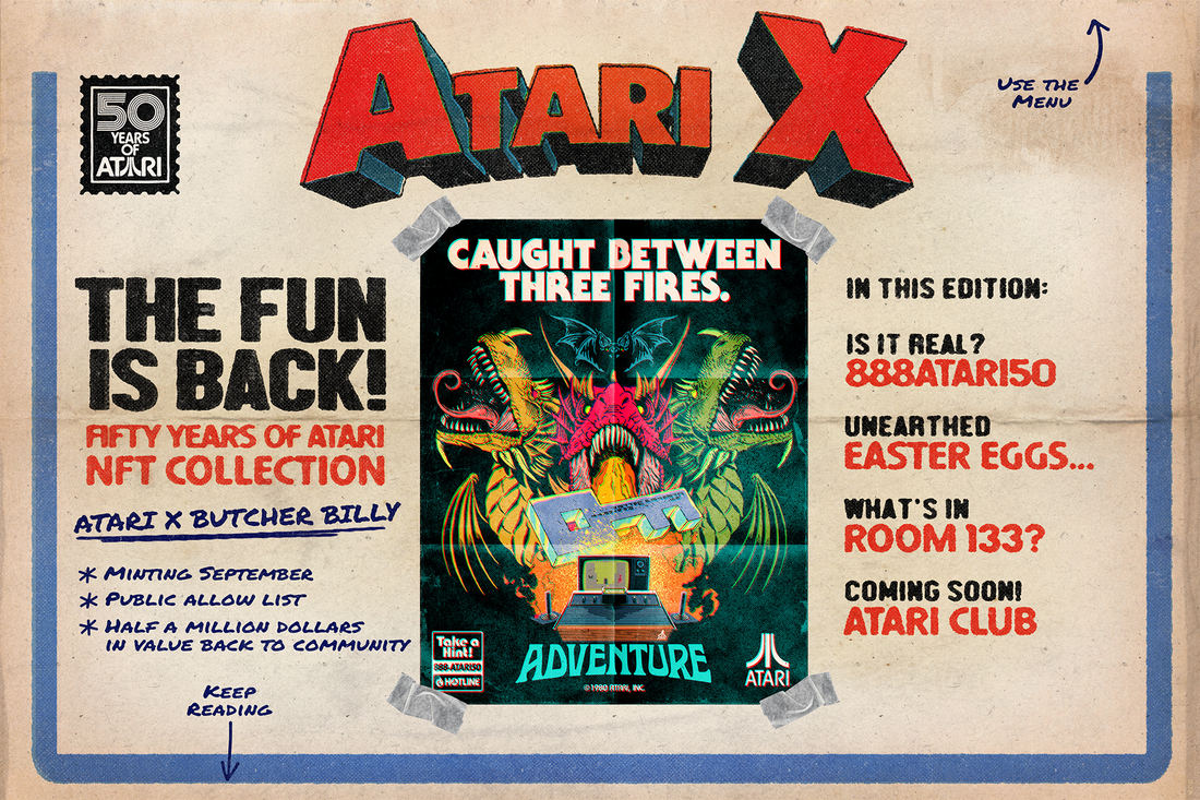 Atari® Reveals “50 Years of Atari” NFT Collaboration with Artist Butcher Billy