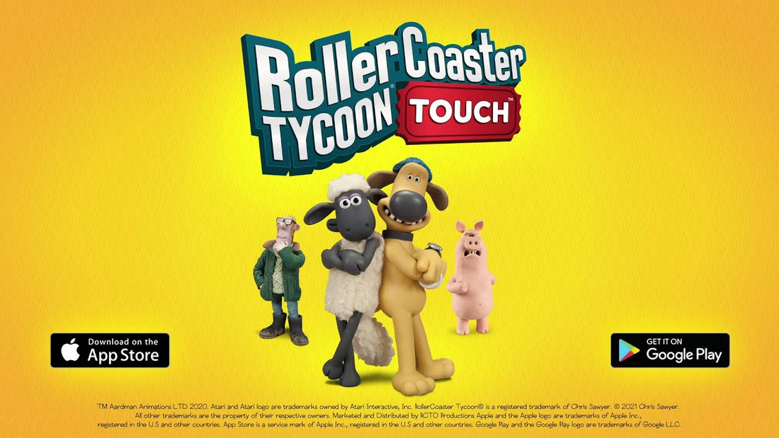 Atari® Partners with Aardman® to Bring Popular Shaun the Sheep and Friends to Hit Mobile Game RollerCoaster Tycoon® Touch™