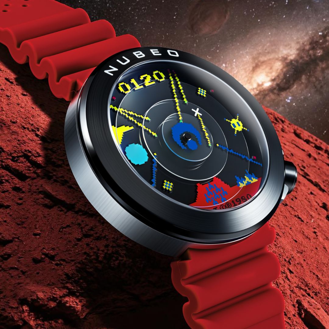 NUBEO x Atari Missile Command Ventana Automatic Watch Vector Red