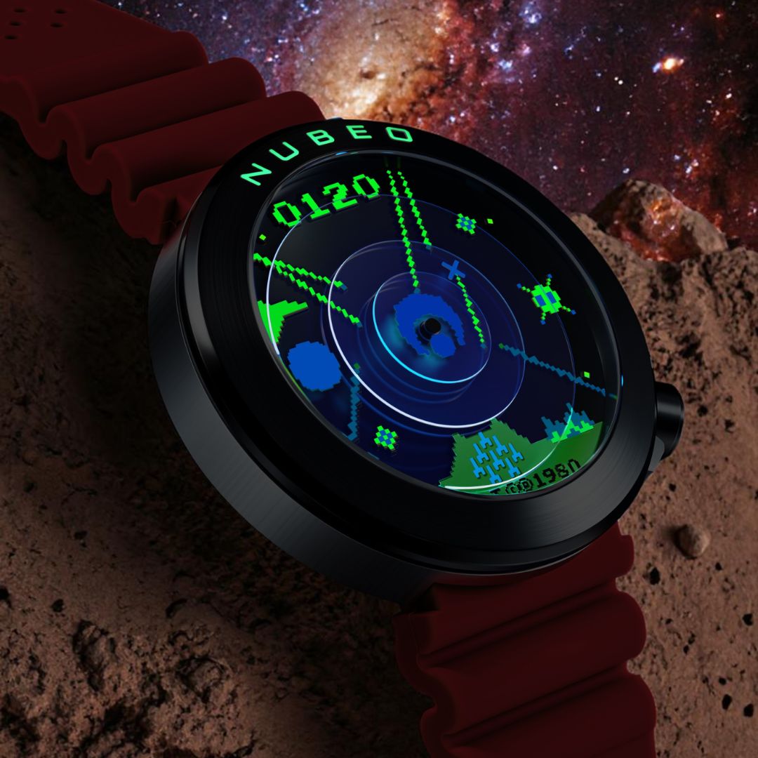 NUBEO x Atari Missile Command Ventana Automatic Watch Vector Red