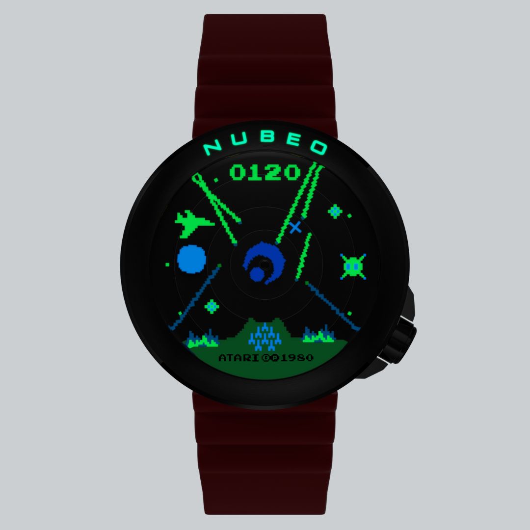 NUBEO x Atari Missile Command Ventana Automatic Watch Vector Red