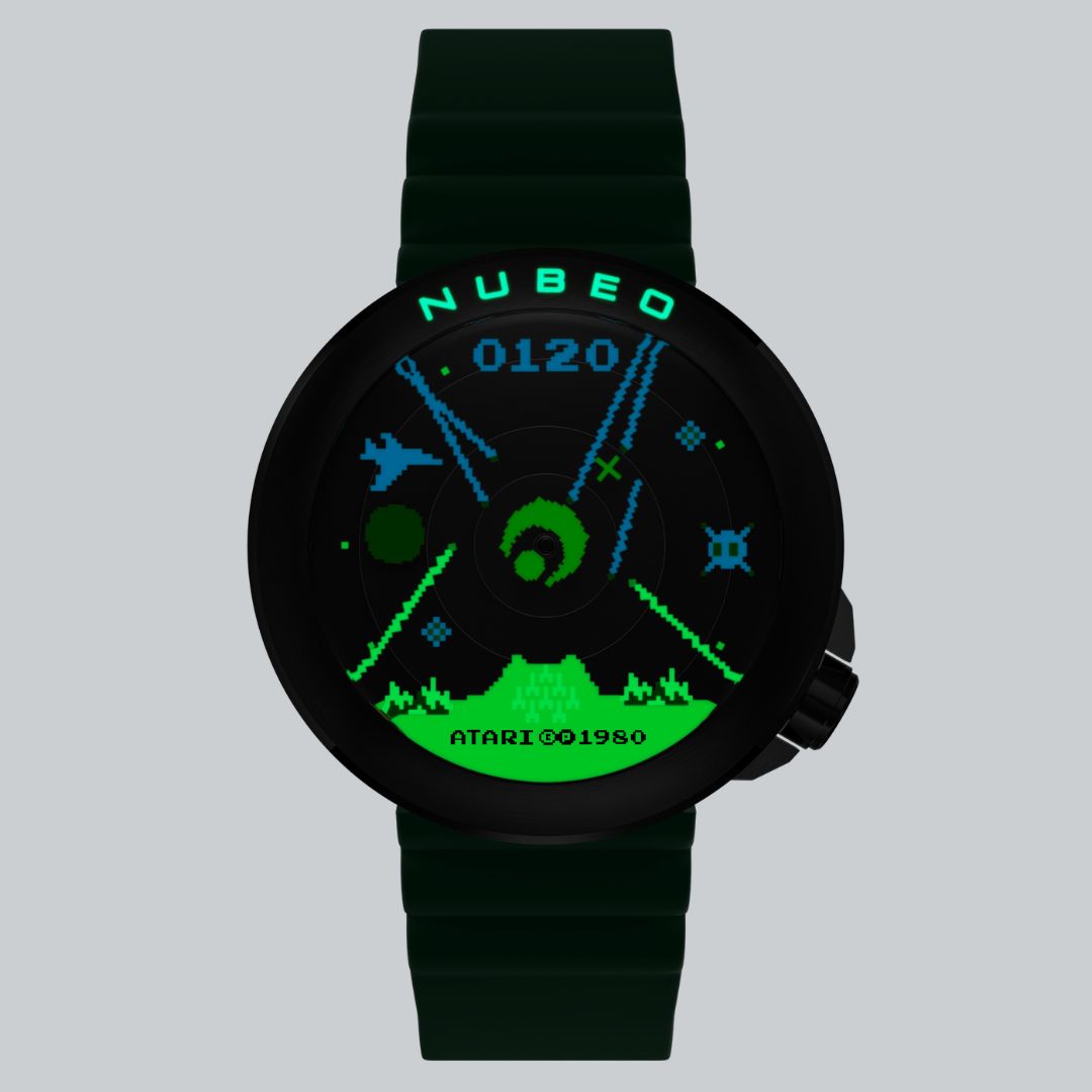 NUBEO x Atari Missile Command Ventana Automatic Watch Strike Green
