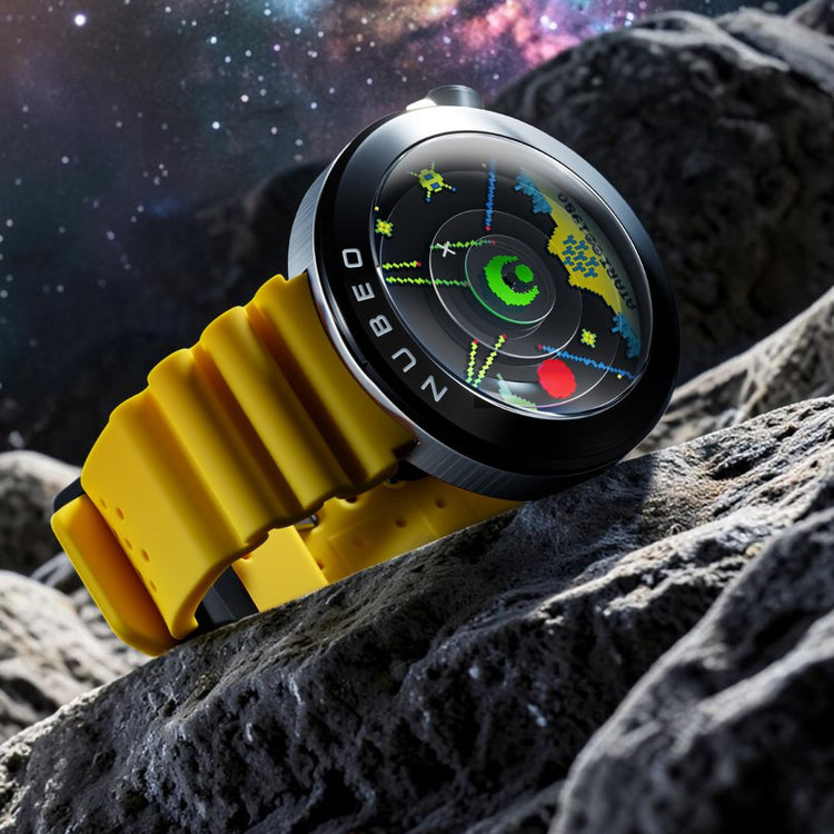 NUBEO x Atari Missile Command Ventana Automatic Watch Assault Yellow