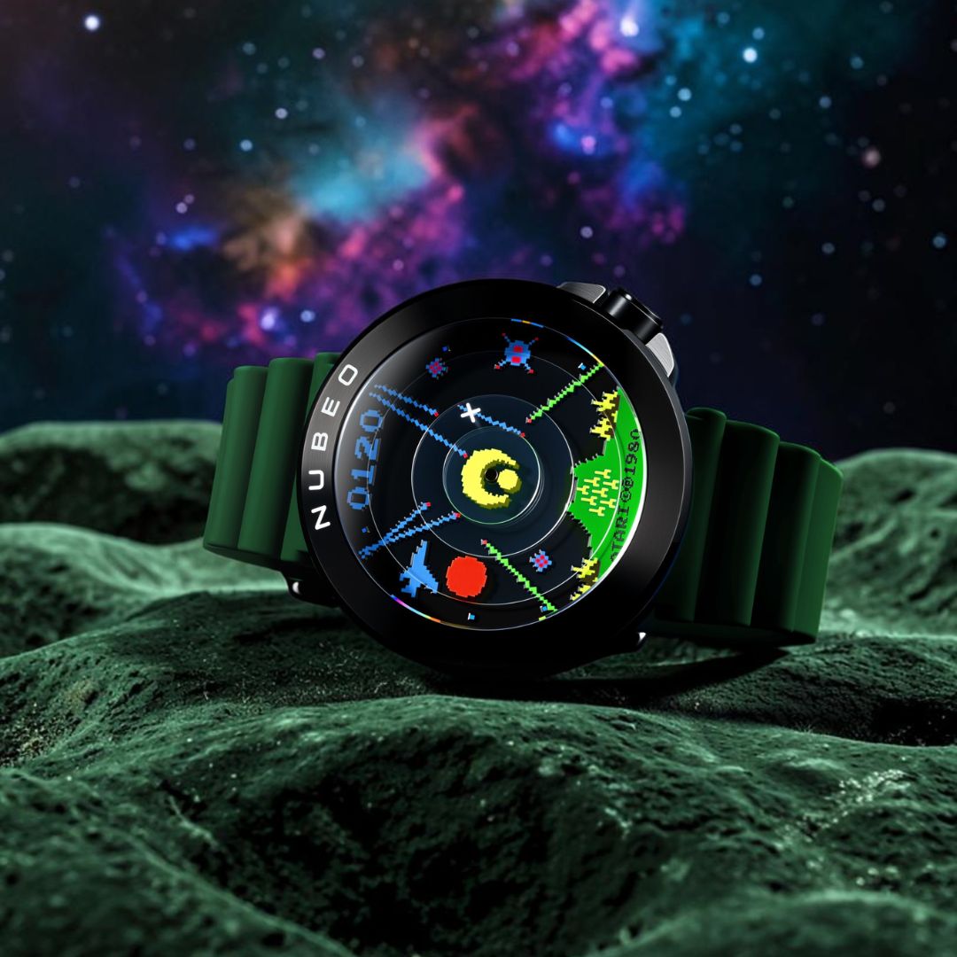 NUBEO x Atari Missile Command Ventana Automatic Watch Strike Green