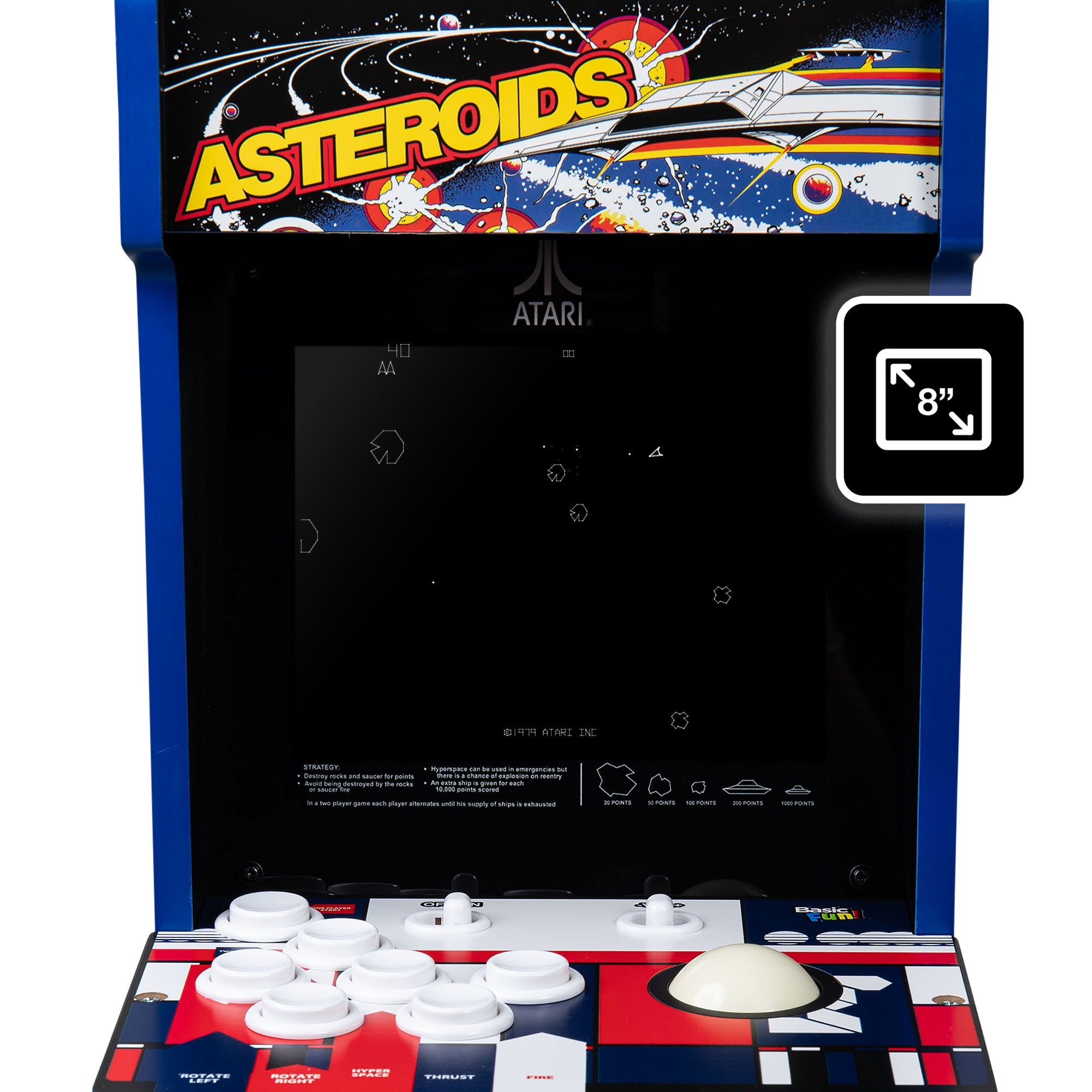 ARCADE CLASSICS – ASTEROIDS COUNTER SERIES, 5 GAME CABINET – Atari®