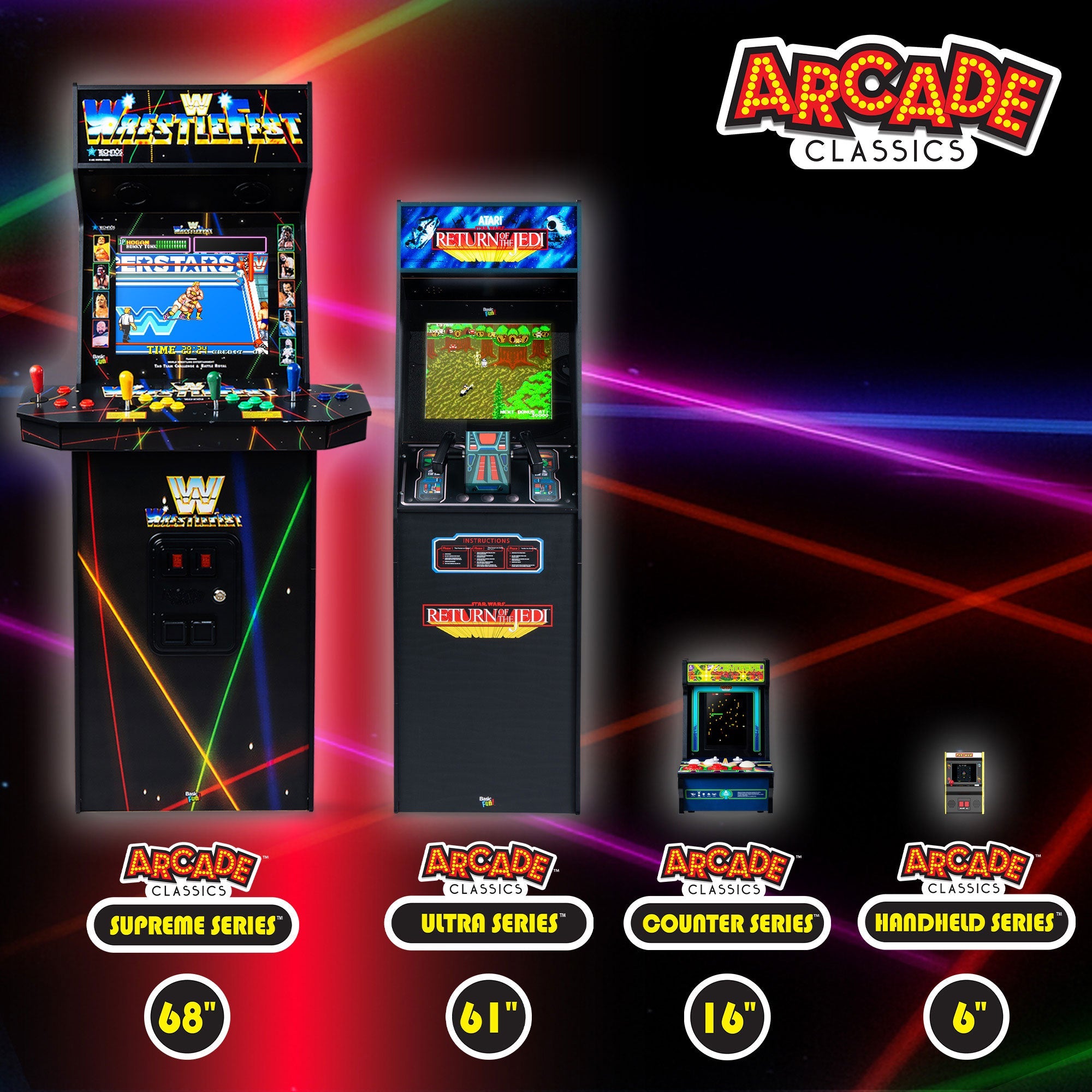 ARCADE CLASSICS – CENTIPEDE COUNTER SERIES, 5 GAME CABINET – Atari®