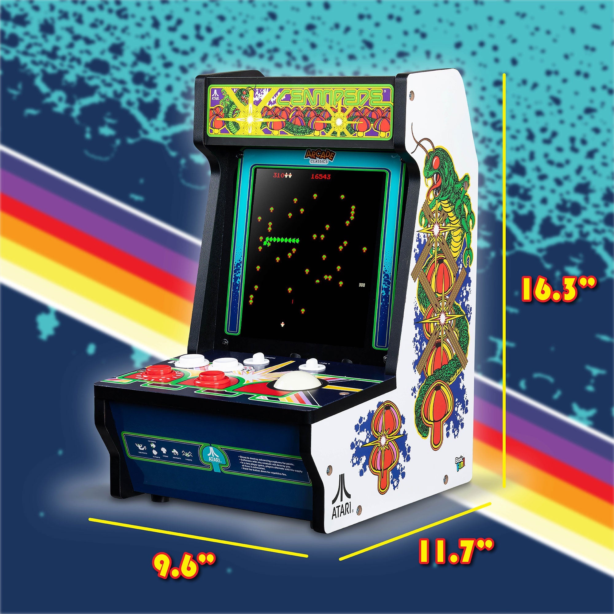 Atari CENTIPEDE 1/6スケールアーケードゲーム New Wave Toys Replicade Atari Centipede 1/6 Scale Arcade Game 100