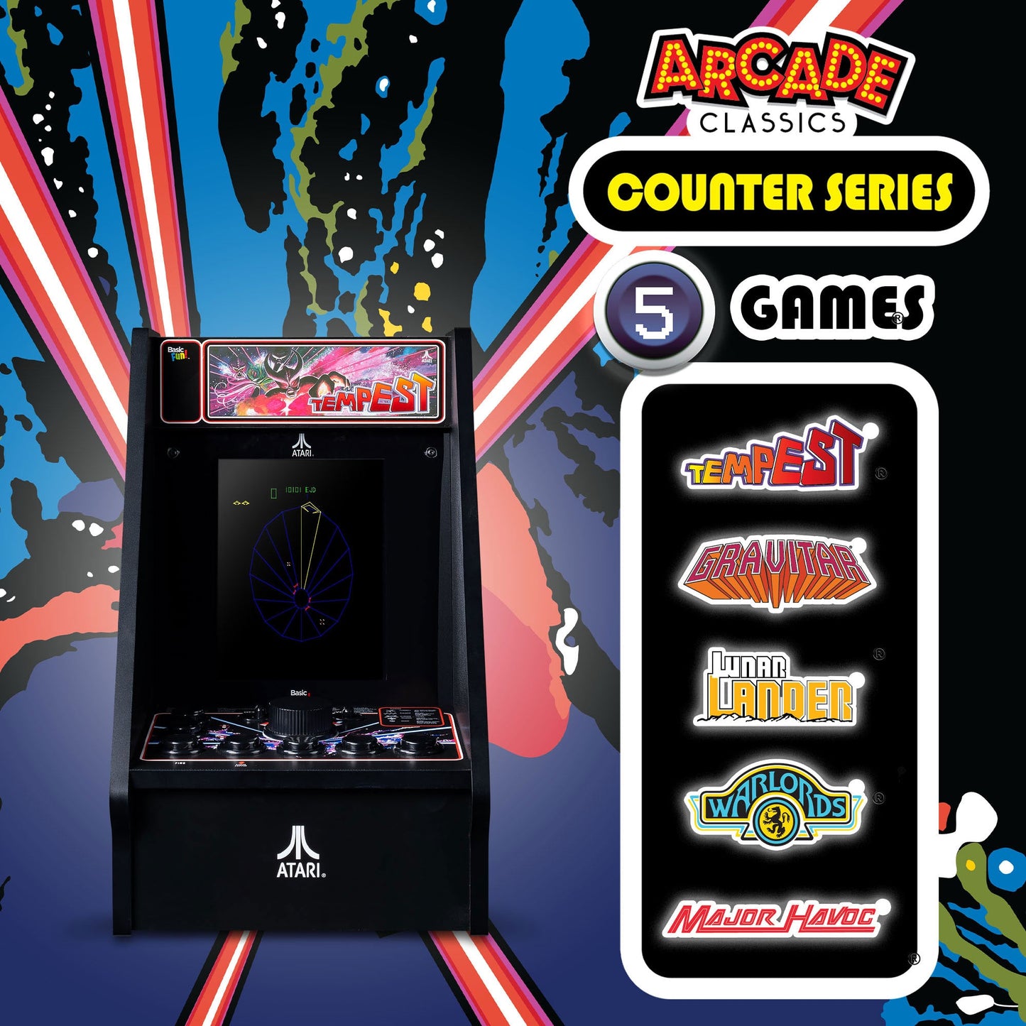 ARCADE CLASSICS – TEMPEST COUNTER SERIES, 5 GAME CABINET