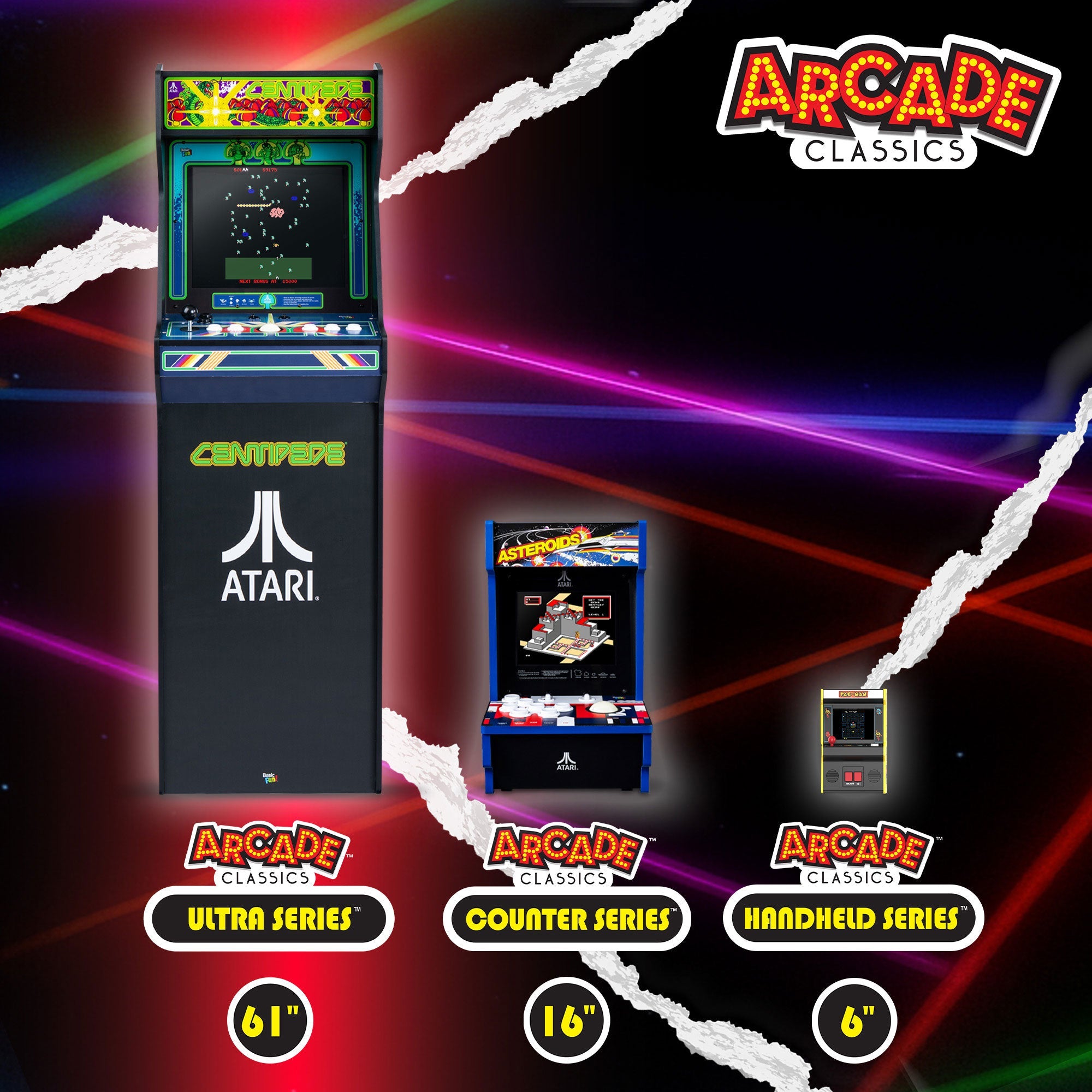 ARCADE CLASSICS – CENTIPEDE ULTRA SERIES, 40 GAME CABINET – Atari®