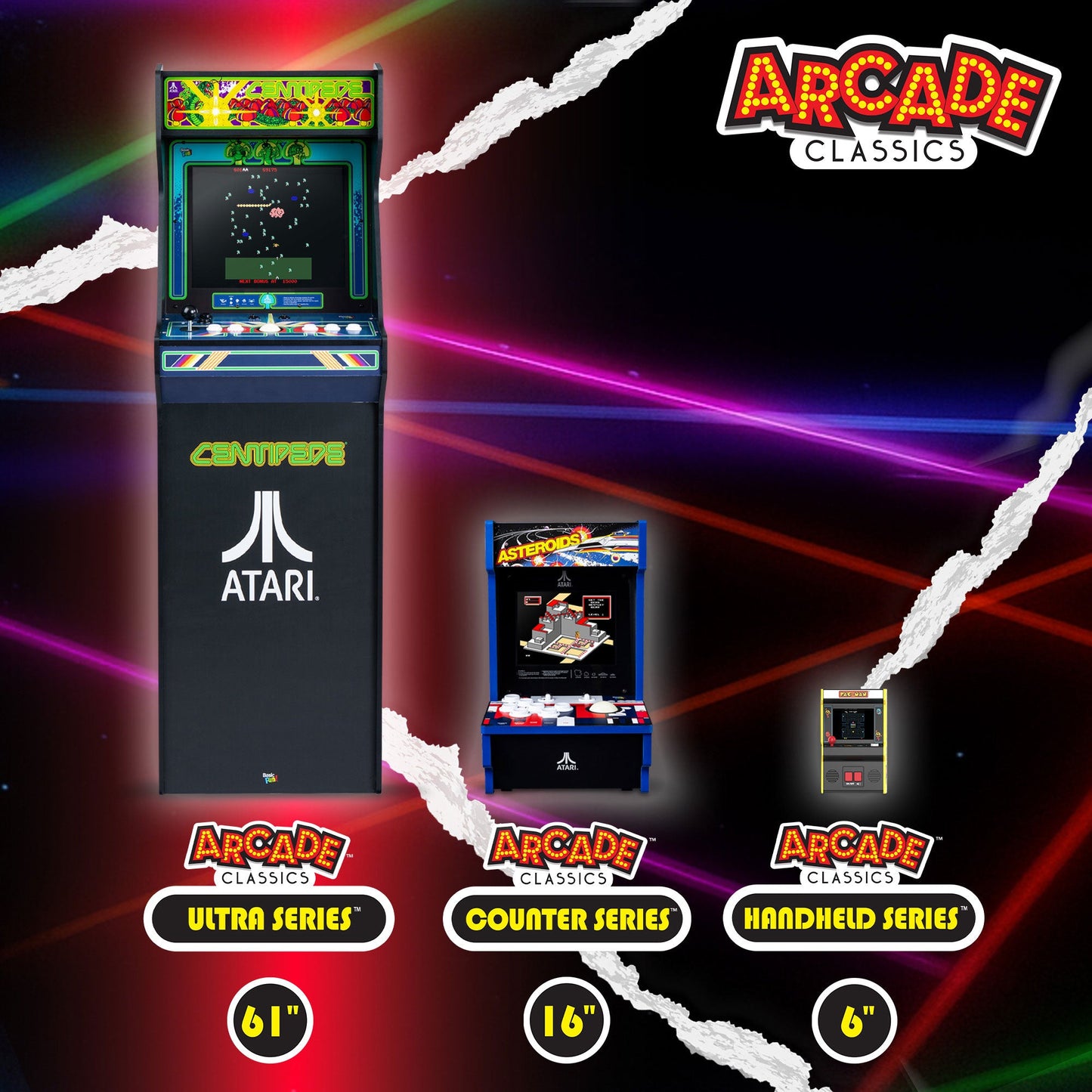 ARCADE CLASSICS – CENTIPEDE ULTRA SERIES, 40 GAME CABINET