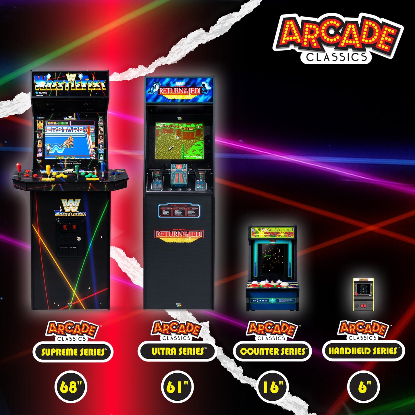 ARCADE CLASSICS – ATARI STAR WARS ULTRA SERIES, 3 GAME CABINET