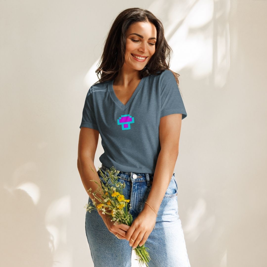 Centipede Mushroom Women's V-Neck Tee