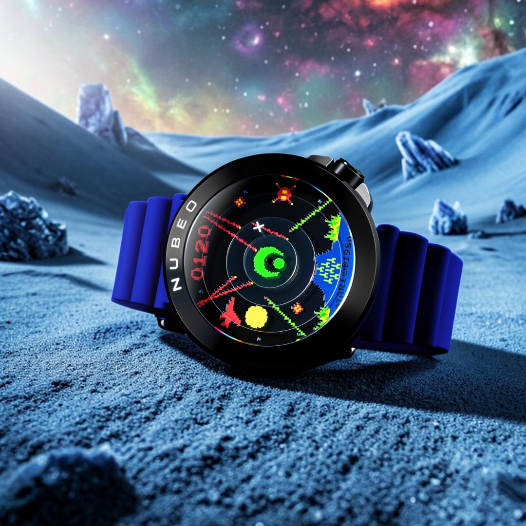 NUBEO x Atari Missile Command Ventana Automatic Watch Impact Blue