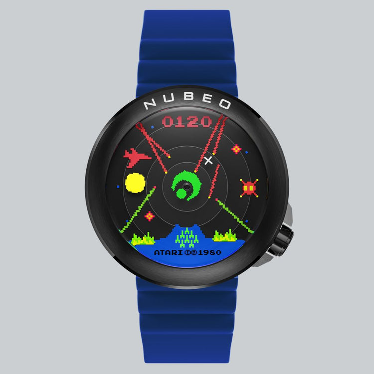 NUBEO x Atari Missile Command Ventana Automatic Watch Impact Blue