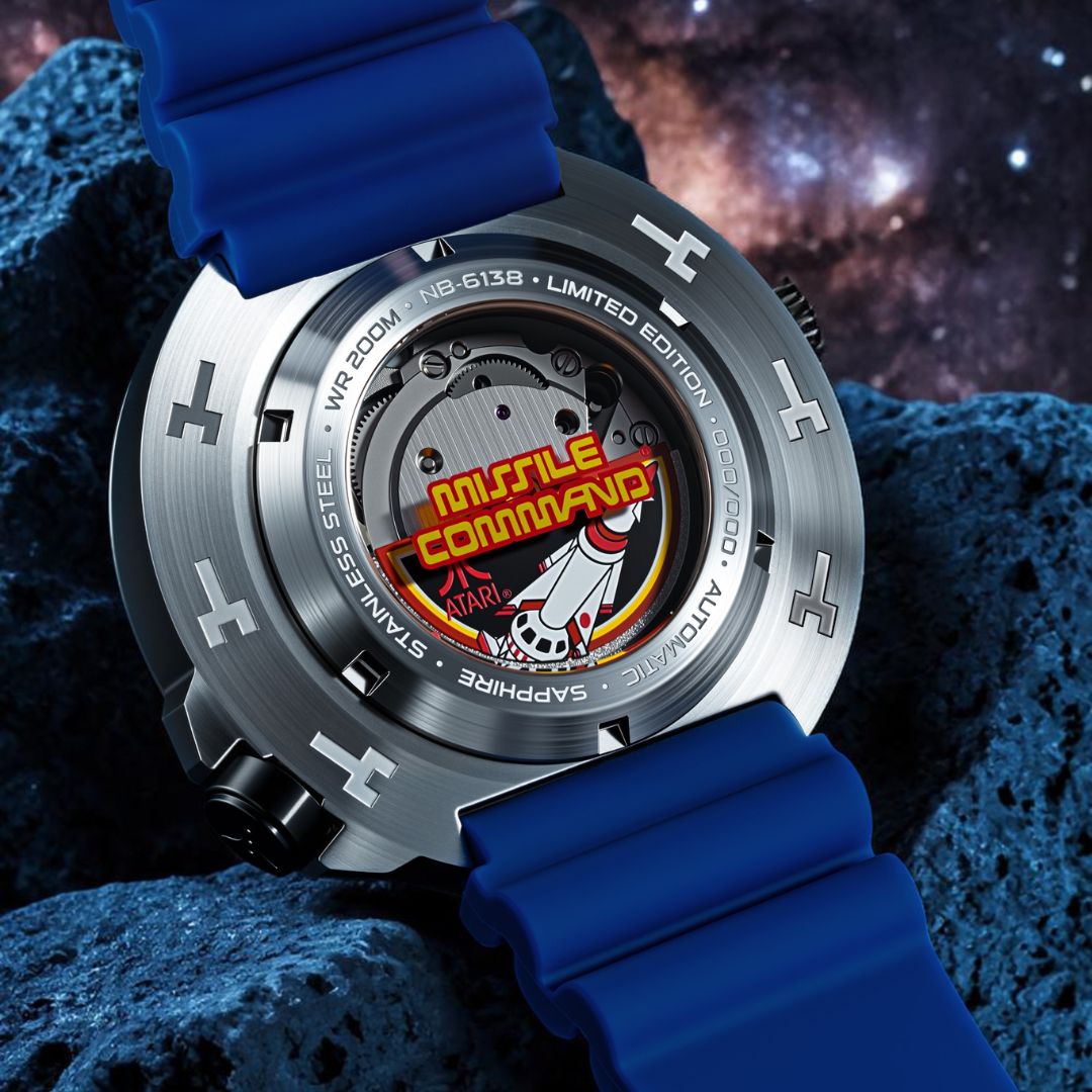 NUBEO x Atari Missile Command Ventana Automatic Watch Impact Blue