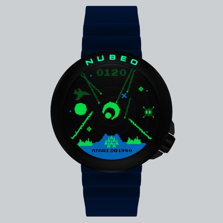 NUBEO x Atari Missile Command Ventana Automatic Watch Impact Blue
