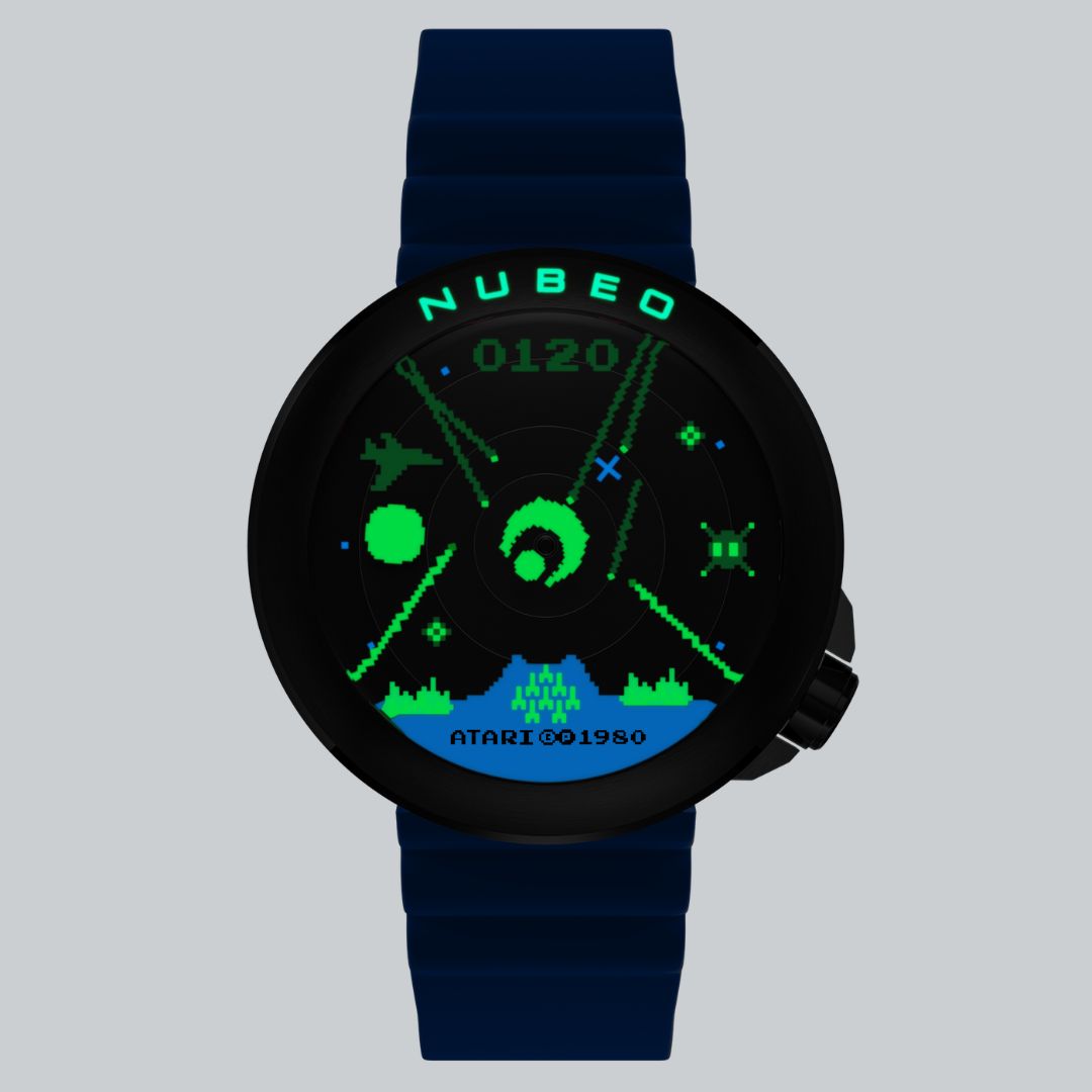 NUBEO x Atari Missile Command Ventana Automatic Watch Impact Blue