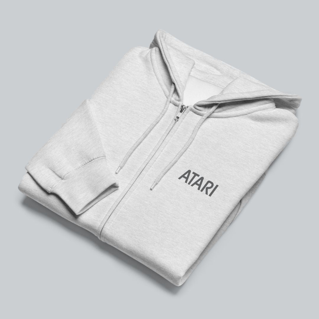 Gray Fuji Block Zip Hoodie