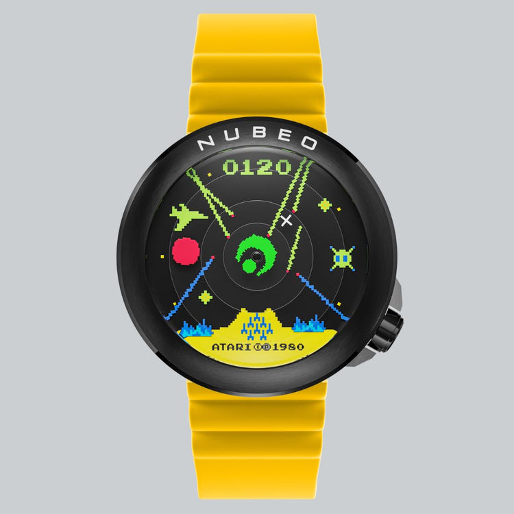NUBEO x Atari Missile Command Ventana Automatic Watch Assault Yellow