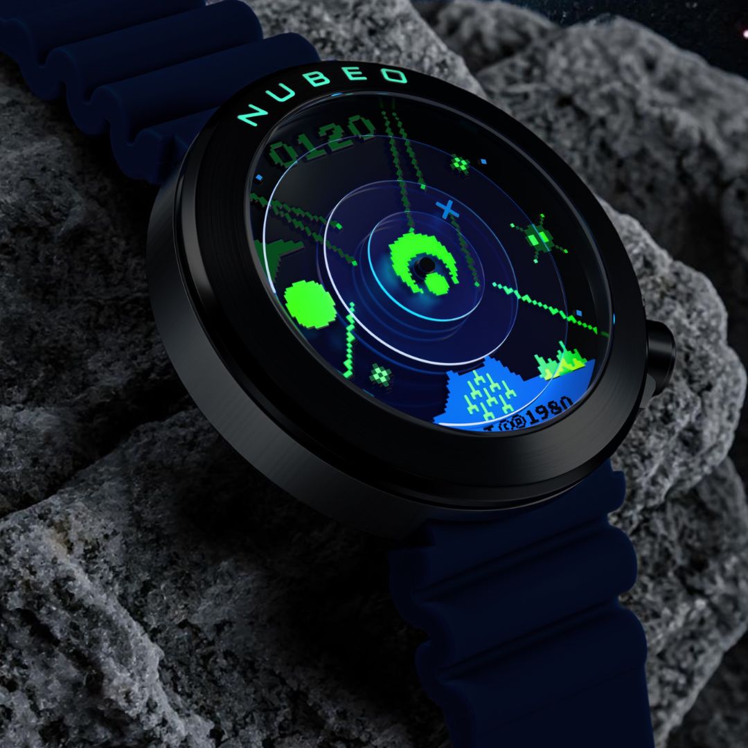 NUBEO x Atari Missile Command Ventana Automatic Watch Impact Blue