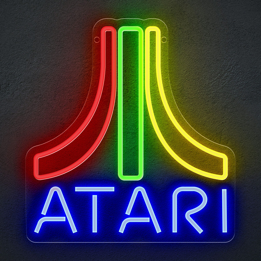 Atari Neon LED Sign - Multicolor (12" x 13")
