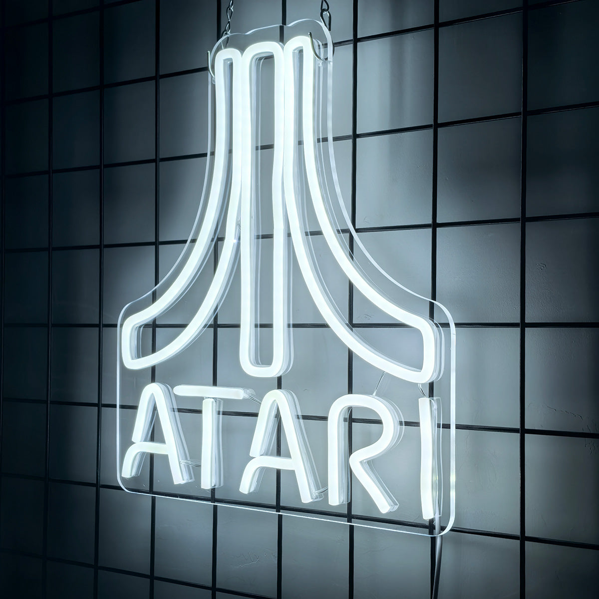 Atari Neon LED Sign - White (12" x 13")