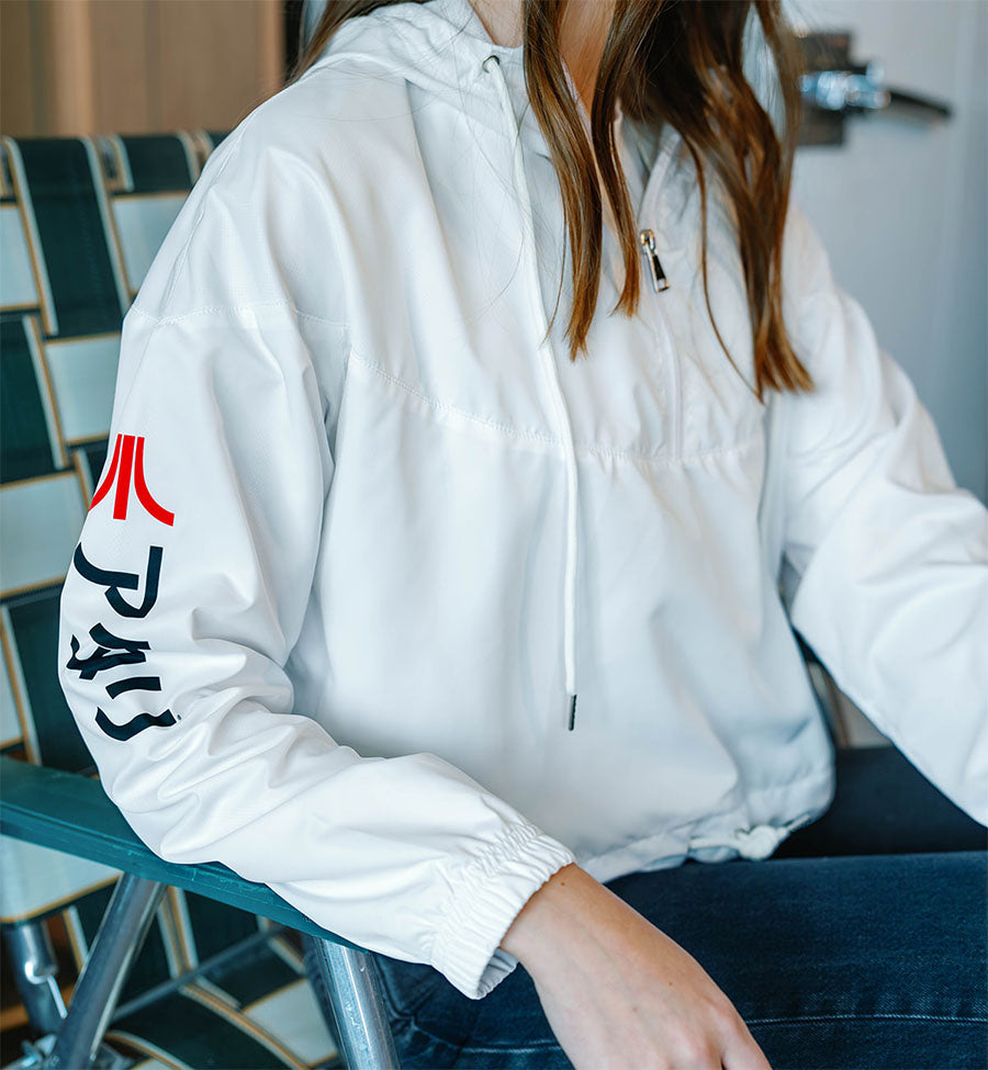 Katakana Cropped Windbreaker