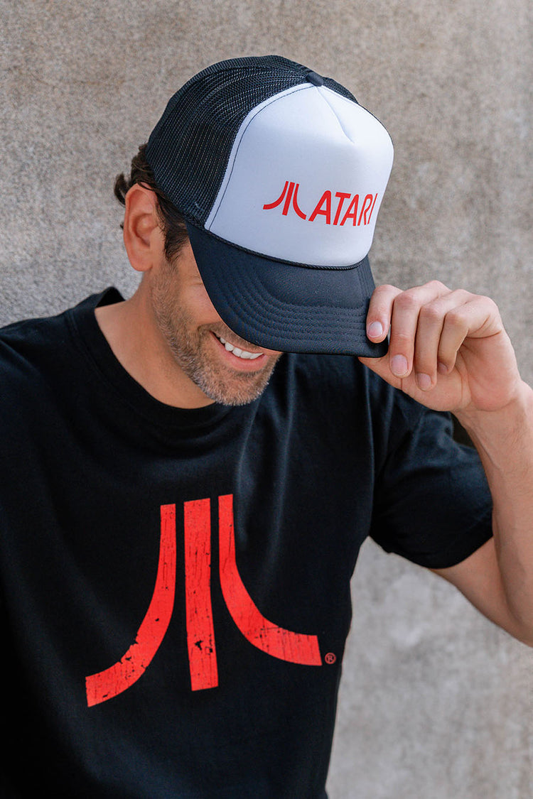 Summer Trucker Hat (Black & Red)