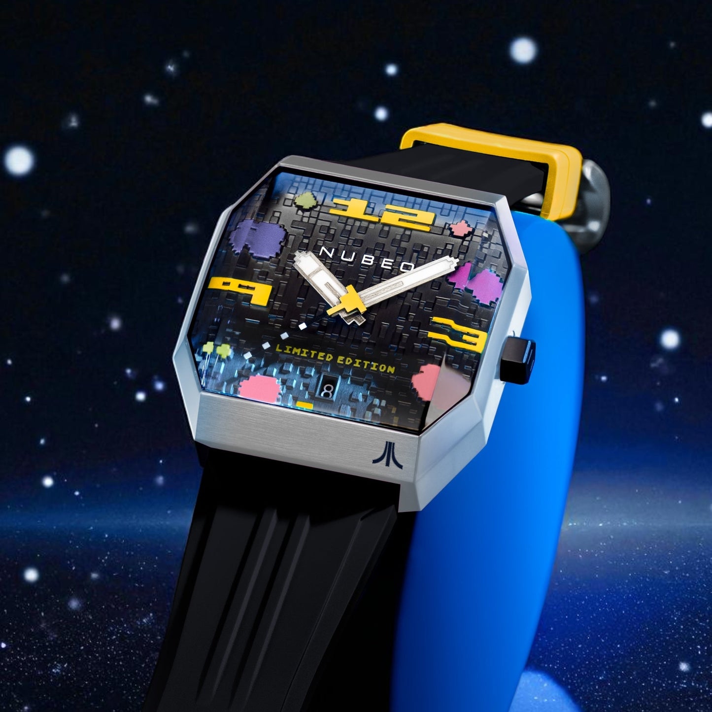 NUBEO x Atari Asteroids 2600 Automatic Timepiece - Asteroid Black