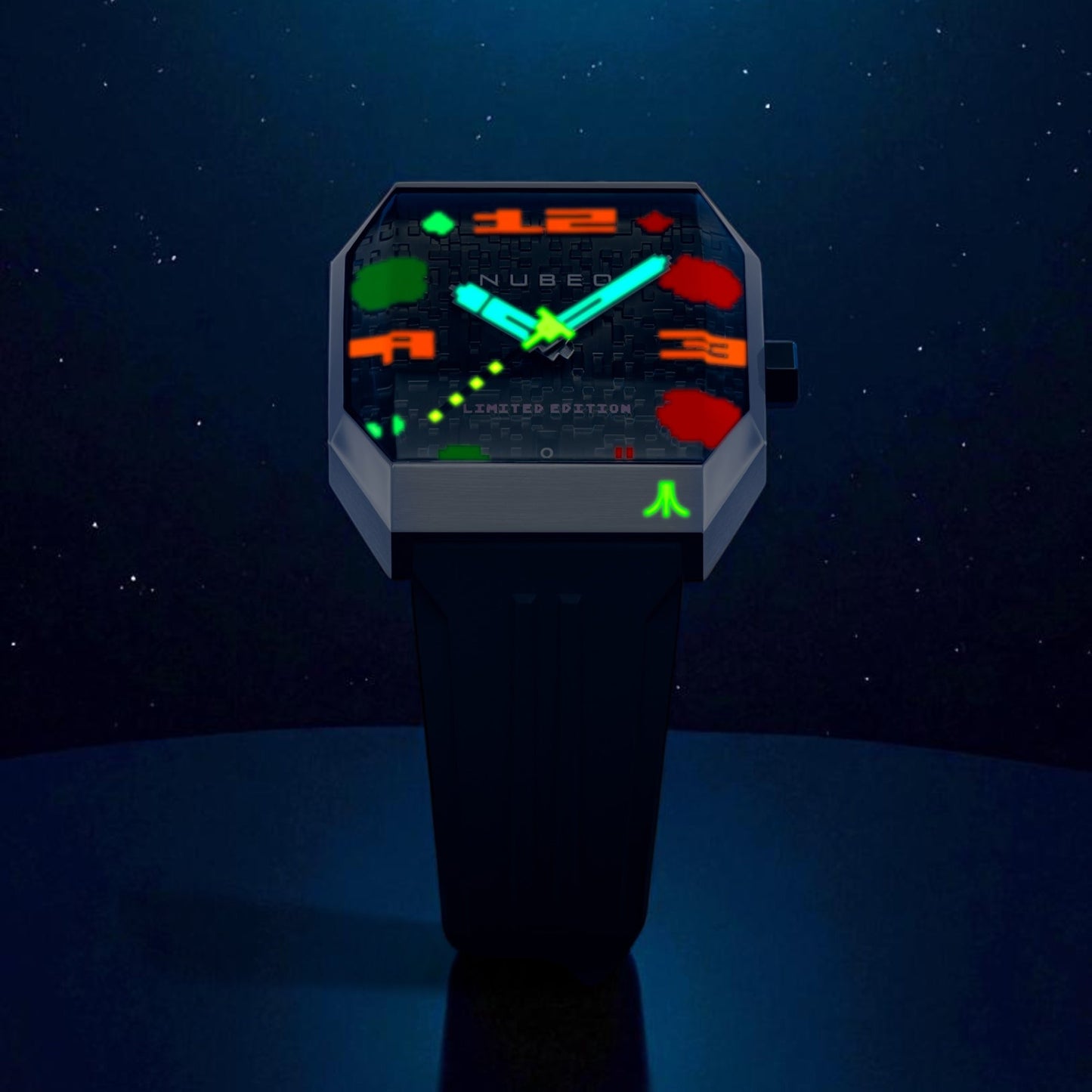 NUBEO x Atari Asteroids 2600 Automatic Timepiece - Asteroid Black
