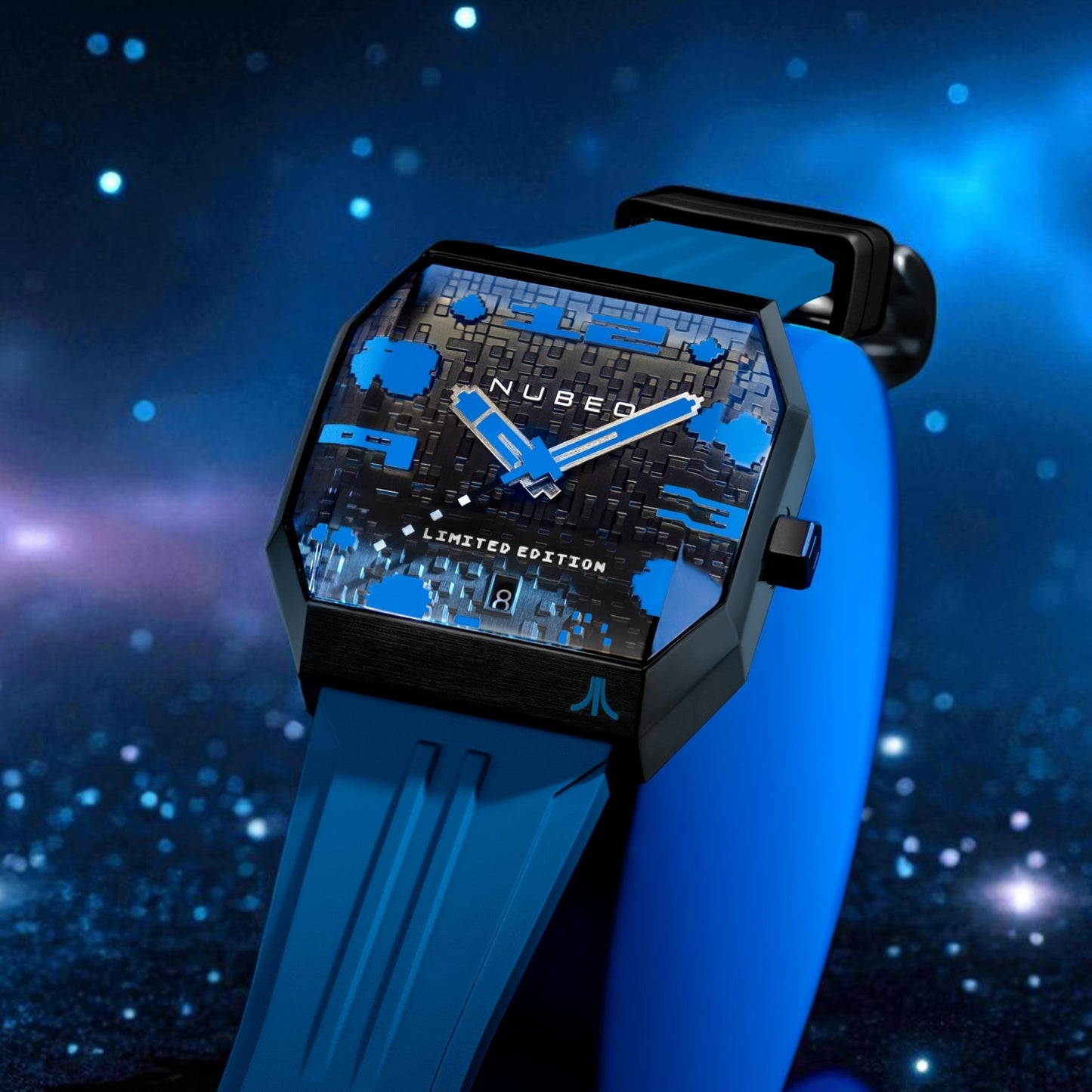 NUBEO x Atari Asteroids 2600 Automatic Timepiece - Nebula Night