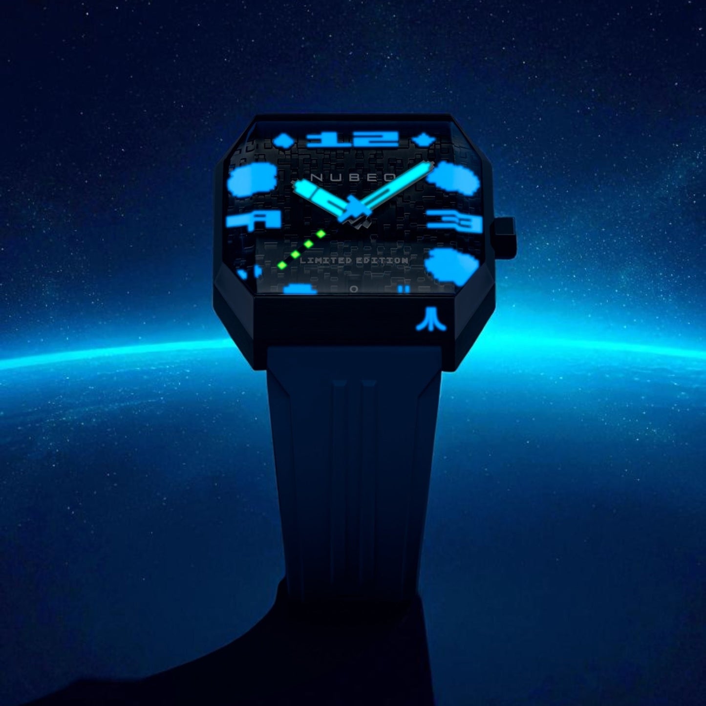 NUBEO x Atari Asteroids 2600 Automatic Timepiece - Nebula Night