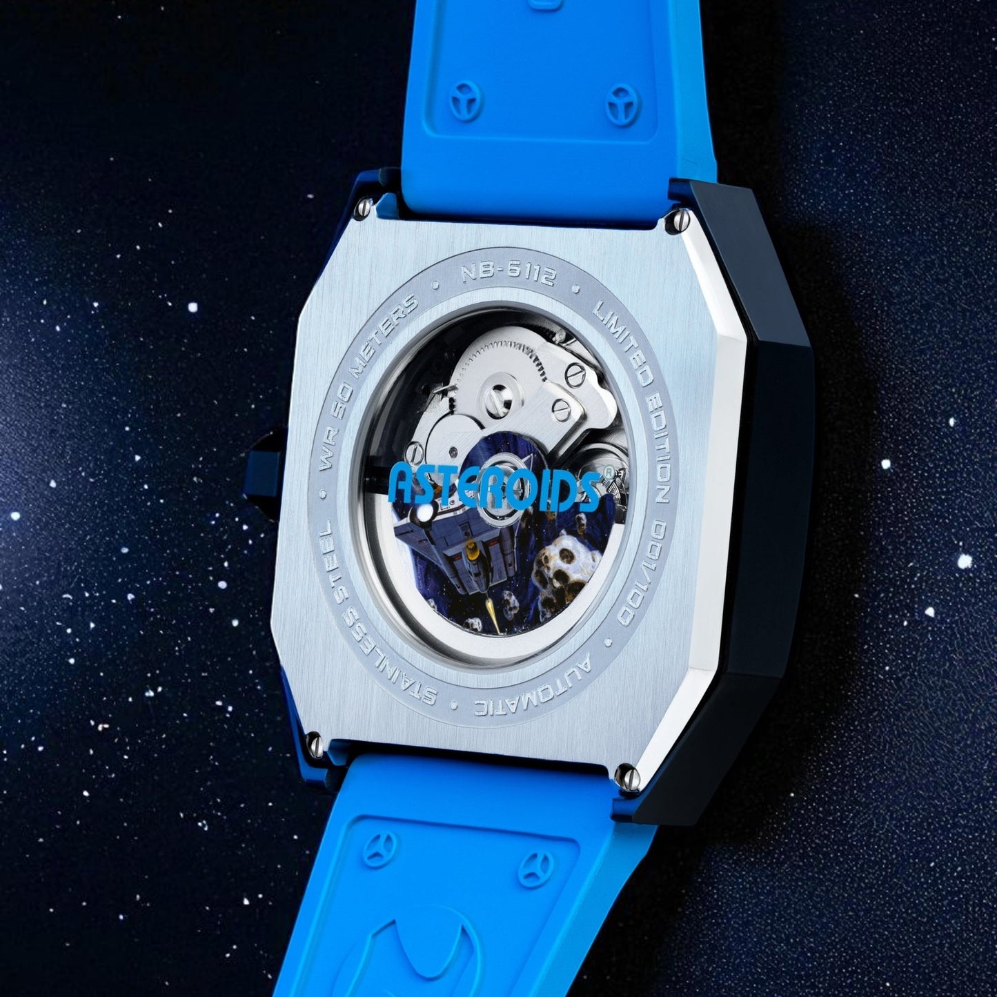 NUBEO x Atari Asteroids 2600 Automatic Timepiece - Nebula Night