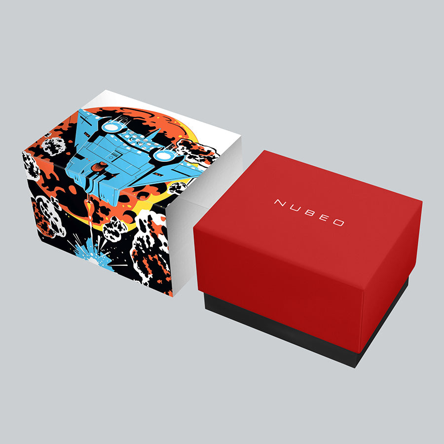 NUBEO x Atari Asteroids 2600 Automatic Timepiece - Orbiting Blue