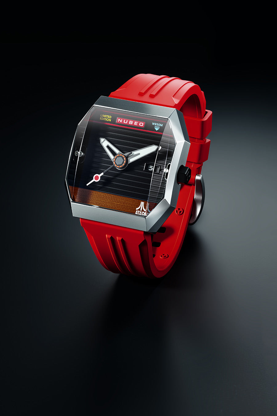 NUBEO x Atari Watch - Console Automatic Atari 2600 - Radiant Ruby