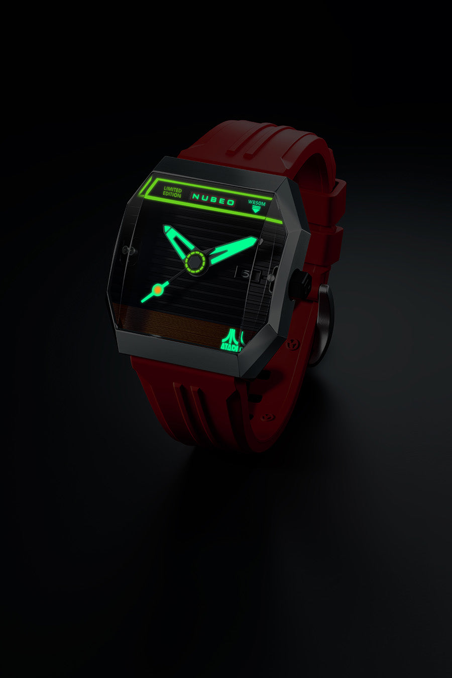 NUBEO x Atari Watch - Console Automatic Atari 2600 - Radiant Ruby