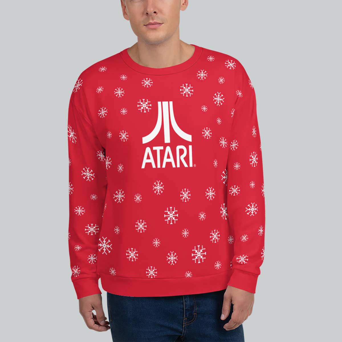 Festive Fuji Sweatshirt in Snowflake Red