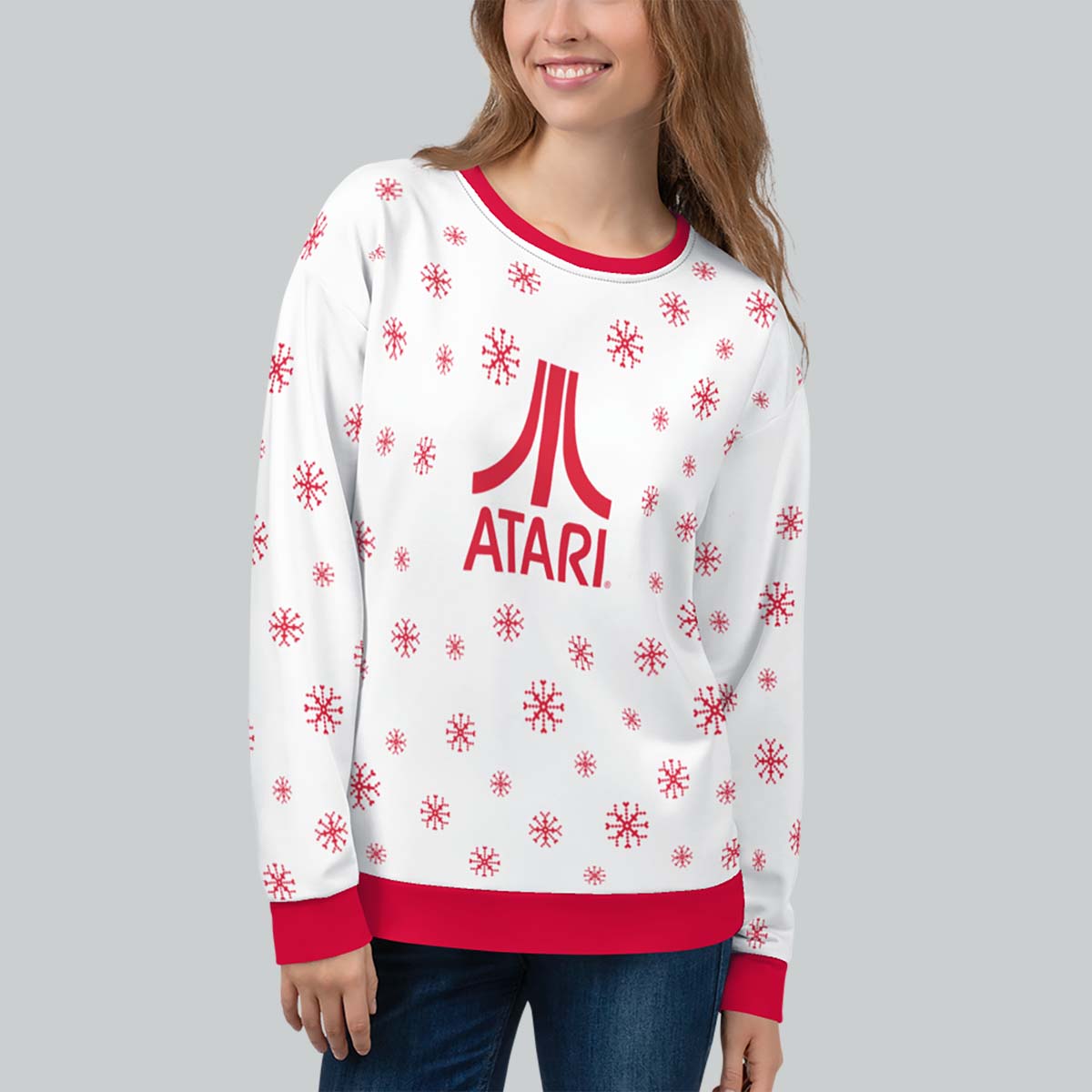 Festive Fuji Sweatshirt in Snowflake White