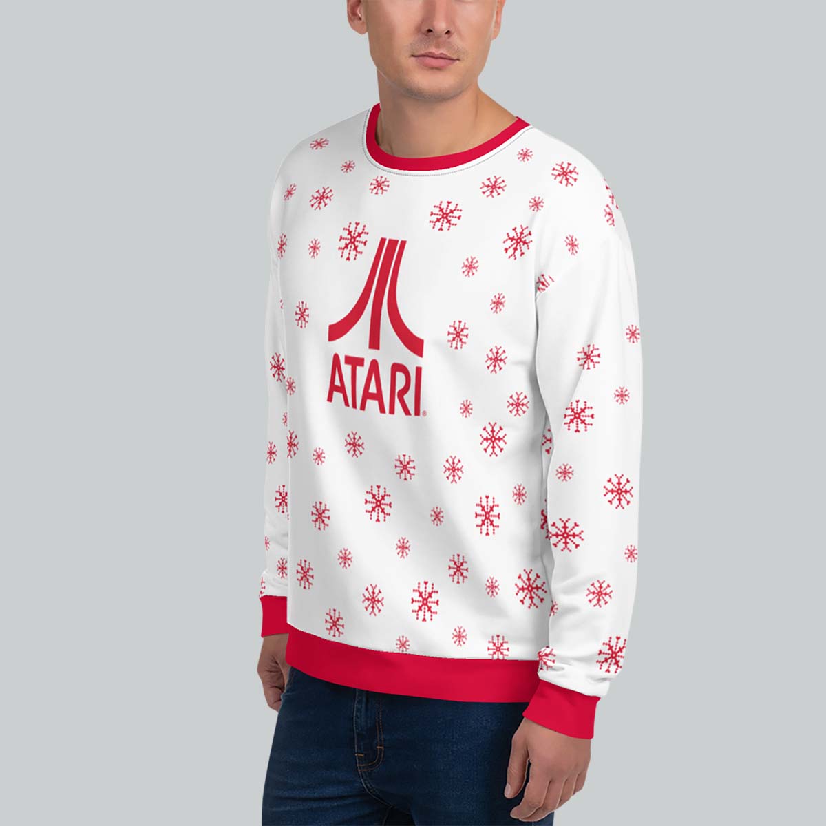 Festive Fuji Sweatshirt in Snowflake White