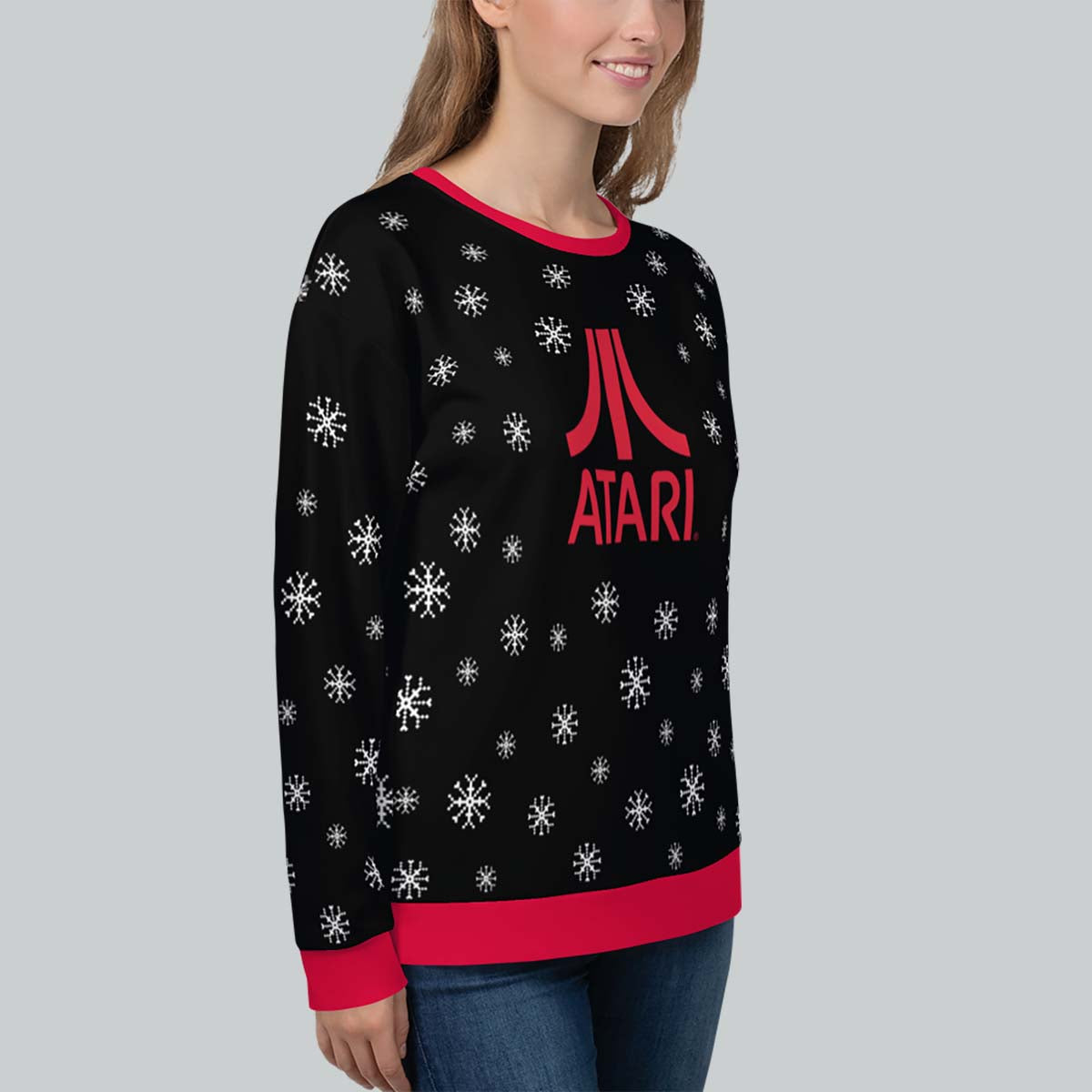 Festive Fuji Sweatshirt in Snowflake Black