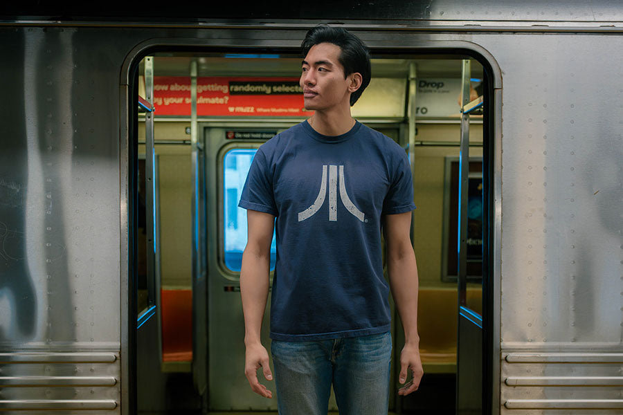 Spring Blue Distressed Fuji Tee