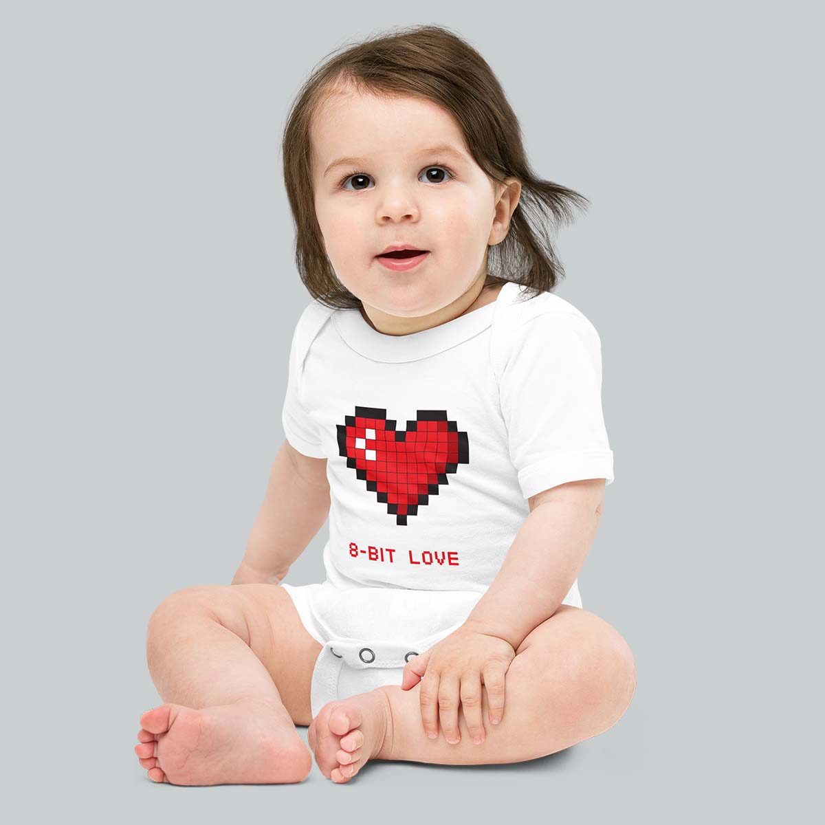 8-Bit Love Baby Onesie